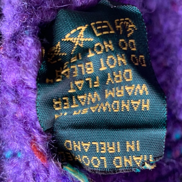 Hand loomed wool sweater from Donnegal Ireland size small - Picture 4 of 6